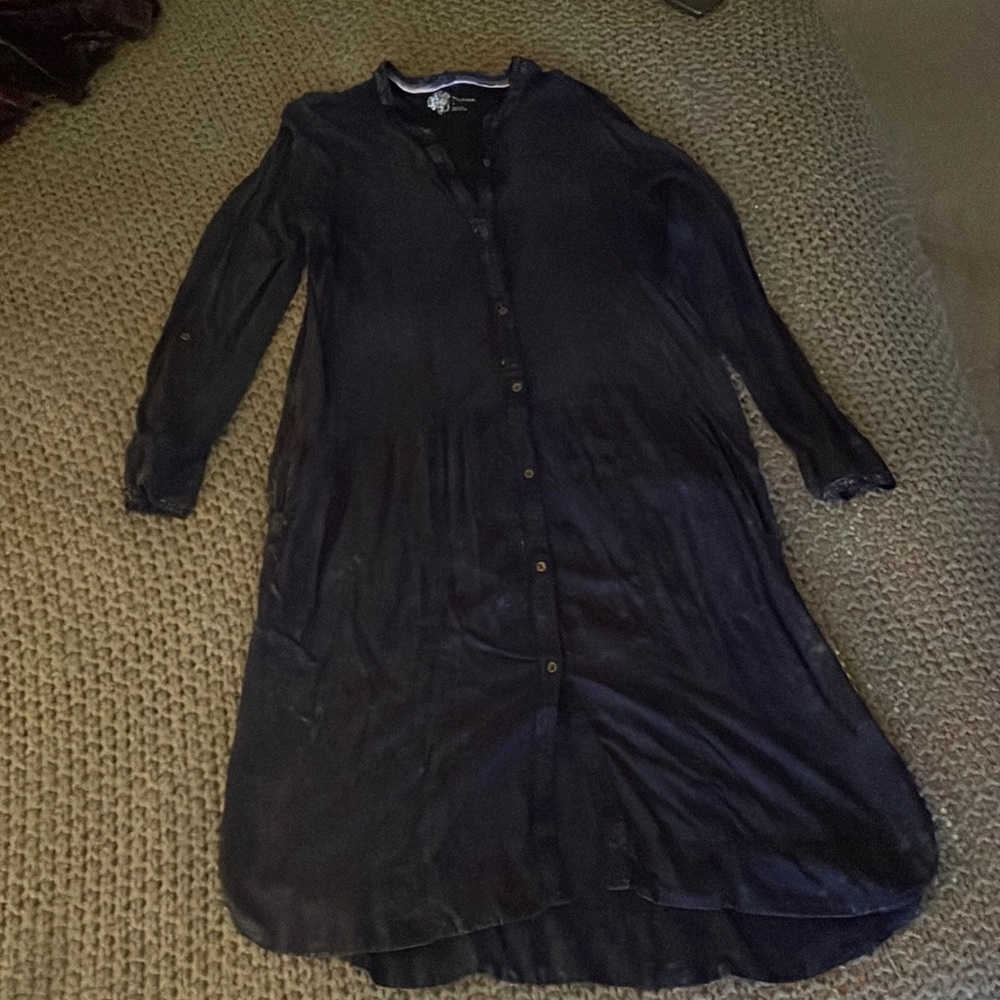 Long Indigo Blue shirt dress